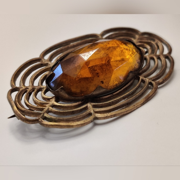 Antique Cairngorm Brooch - Picture 1 of 12